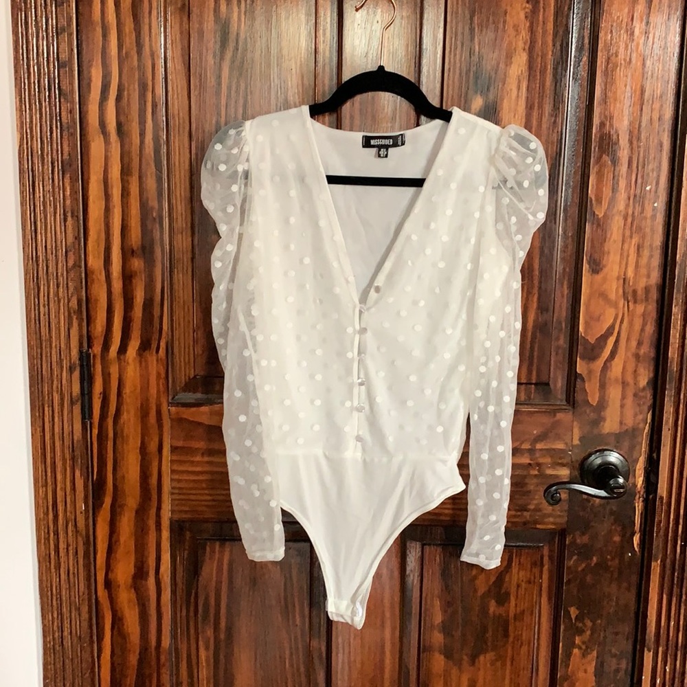 Missguided mesh sleeve bodysuit